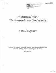 1st Annual TRU undergraduate conference: Final report