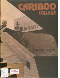 Cariboo College Calendar 1976-1977