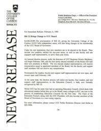 Bill 22 brings change to UCC board