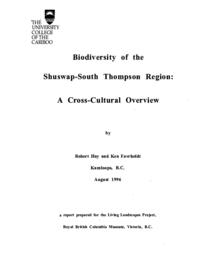 Biodiversity of the Shuswap-South Thompson region: A cross-cultural overview