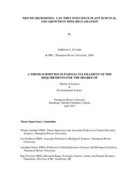 Mound microsites: Can they influence plant survival and growth in mine reclamation