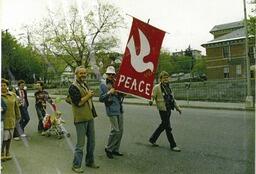 Peace dove sign at peace walk