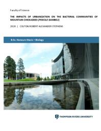The impacts of urbanization on the bacterial communities of mountain chickadees (Poecile gambeli)