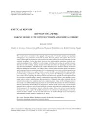 Between you and me: Making messes with Constructivism and Critical Theory