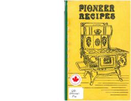 Pioneer Recipes