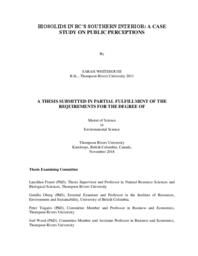 Biosolids in BC's southern interior: A case study on public perceptions