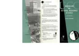Bachelor of natural resource science: In co-operation with the open learning agency