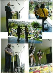 Various performers and speakers at peace walk