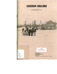 Cariboo College Calendar 1972-1973