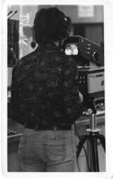 Cameraman filming on camera interview