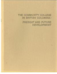The community college in British Columbia: Present and future development