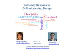 Culturally Responsive Online Learning Design