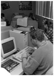 Student working in computer lab