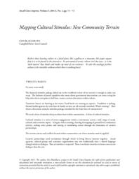 Mapping Cultural Stimulus: New Community Terrain