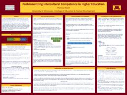 Problematizing Intercultural Competence in Higher Education