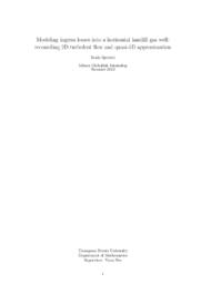 Modeling ingress losses into a horizontal landfill gas well: Reconciling 2D turbulent flow and quasi-1D approximation