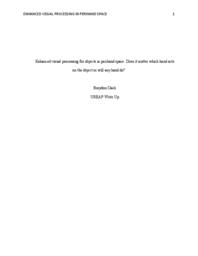 Enhanced visual processing for objects in perihand space: Does it matter which hand acts on the object or will any hand do?