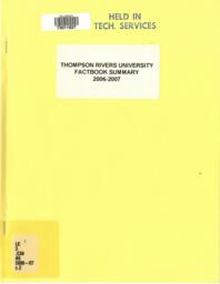 Thompson Rivers University factbook summary 2006-2007