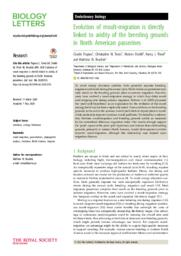 Evolution of moult-migration is directly linked to aridity of the breeding grounds in North American passerines