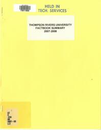 Thompson Rivers University factbook summary 2007-2008