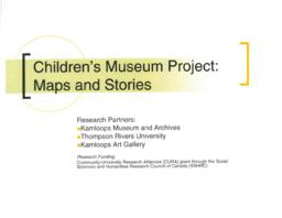 Children's Museum Project: Maps and Stories