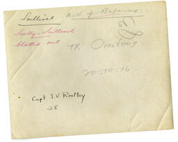   Sailly-Saillisel, October 20, 1916   : Back