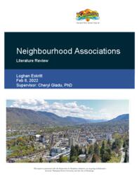 Neighbourhood associations: Literature review