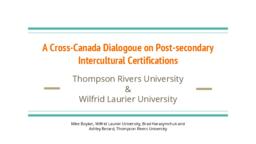 A cross-Canada dialogue on post-secondary intercultural certifications