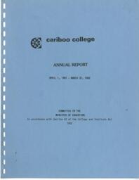 Cariboo College annual report 1981-1982