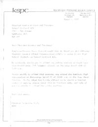 Letter of invitation to school district #24 chairman and trustees to attend presentation by Students Against Global Extermination