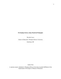 Developing literacy using theatrical pedagogies