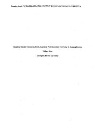 Cannabis-Related Content in North American Post-Secondary Curricula: A Scoping Review