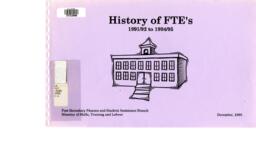 History of FTE's 1991/92 to 1994/95