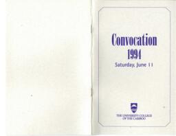 The University College of the Cariboo convocation 1994