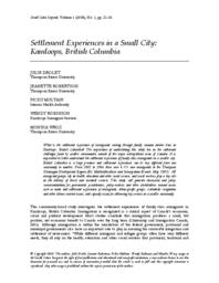 Settlement experiences in a small city: Kamloops, British Columbia