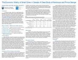 The economic vitality of small cities in Canada: A case study of Kamloops and Prince George