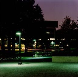 Cariboo College campus at night