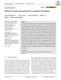 Patterns of extra-pair paternity in mountain chickadees