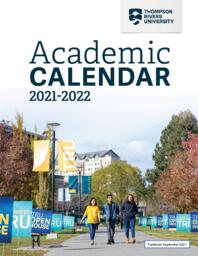 Thompson Rivers University Calendar 2021-2022 (September edition)