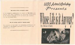Whose Life is it Anyway? theatre program