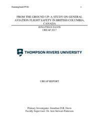 From the ground up: A study on general aviation flight safety in British Columbia, Canada