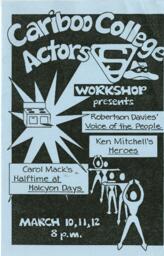 Cariboo College Actors Workshop theatre program
