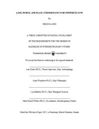 Land, people, and place: Ethnobotany in Secwepemcúl'ecw