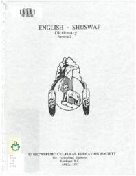 English - Shuswap Dictionary: Version 2
