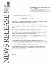First UCC Degree has been awarded
