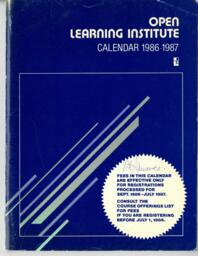 Open Learning Institute Calendar 1986-1987