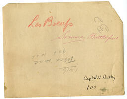   Les Boeufs near Somme battlefront   : Back