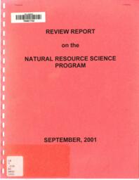 Review report on the natural resource science program