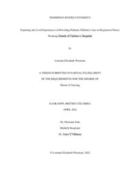 Exploring the lived experiences of providing pediatric palliative care on registered nurses working outside of children’s hospitals