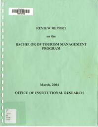 Review report on the bachelor of tourism management program